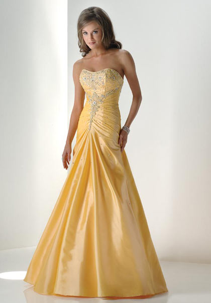 cheap yellow prom dresses	